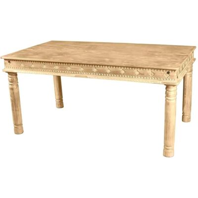 SIT Lakadee Esstisch Beige - Rechteckiger Massivholztisch SIT Lakadee Esstisch Beige - Rechteckiger Massivholztisch