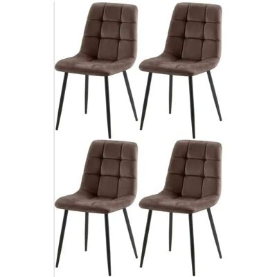 Höffner Esszimmerstuhl 4er-Set Antibes ¦ braun ¦ Maße (cm): B: 45 H: 84 Höffner Esszimmerstuhl 4er-Set Antibes ¦ braun ¦ Maße (cm): B: 45 H: 84