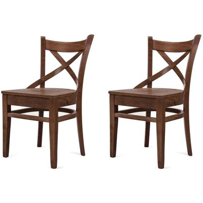 KONSIMO Holzstuhl 2er-Set Georg ¦ holzfarben ¦ Maße (cm): B: 45,5 H: 81,5 KONSIMO Holzstuhl 2er-Set Georg ¦ holzfarben ¦ Maße (cm): B: 45,5 H: 81,5