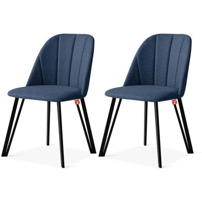 KONSIMO Polsterstuhl 2er-Set ¦ blau ¦ Maße (cm): B: 52 H: 85 KONSIMO Polsterstuhl 2er-Set ¦ blau ¦ Maße (cm): B: 52 H: 85