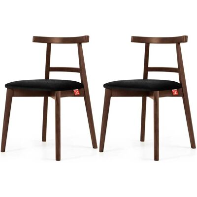 KONSIMO Holzstuhl 2er-Set ¦ schwarz ¦ Maße (cm): B: 47 H: 76 KONSIMO Holzstuhl 2er-Set ¦ schwarz ¦ Maße (cm): B: 47 H: 76