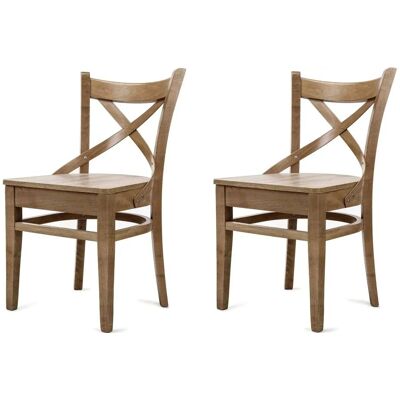 KONSIMO Holzstuhl 2er-Set Georg ¦ holzfarben ¦ Maße (cm): B: 45,5 H: 81,5 KONSIMO Holzstuhl 2er-Set Georg ¦ holzfarben ¦ Maße (cm): B: 45,5 H: 81,5