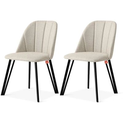 KONSIMO Polsterstuhl 2er-Set ¦ beige ¦ Maße (cm): B: 52 H: 85 KONSIMO Polsterstuhl 2er-Set ¦ beige ¦ Maße (cm): B: 52 H: 85