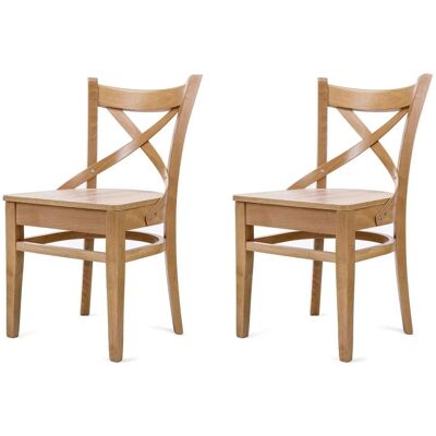 KONSIMO Holzstuhl 2er-Set Georg ¦ holzfarben ¦ Maße (cm): B: 45,5 H: 81,5 KONSIMO Holzstuhl 2er-Set Georg ¦ holzfarben ¦ Maße (cm): B: 45,5 H: 81,5