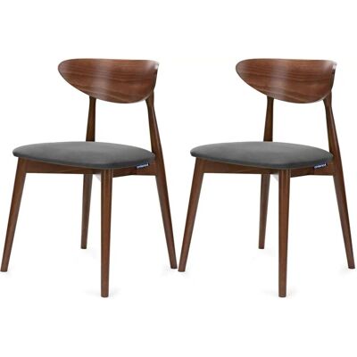 KONSIMO Esszimmerstuhl 2er-Set ¦ grau ¦ Maße (cm): B: 47 H: 79 KONSIMO Esszimmerstuhl 2er-Set ¦ grau ¦ Maße (cm): B: 47 H: 79