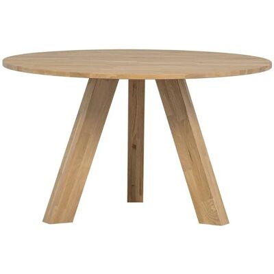 Woood Rhonda - Runder Esstisch aus Eiche - 129cm - Stabil, Modern Woood Rhonda - Runder Esstisch aus Eiche - 129cm - Stabil, Modern