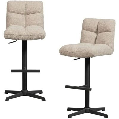 WOOOD Barstuhl 2er-Set Vinny ¦ beige ¦ Maße (cm): B: 58 H: 114 WOOOD Barstuhl 2er-Set Vinny ¦ beige ¦ Maße (cm): B: 58 H: 114