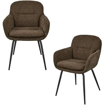 WOOOD Esszimmerstuhl 2er-Set Runa ¦ braun ¦ Maße (cm): B: 59 H: 82 WOOOD Esszimmerstuhl 2er-Set Runa ¦ braun ¦ Maße (cm): B: 59 H: 82