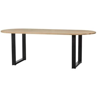 Woood Ovaler Esstisch - Eichenholz - 220x90cm - U-fuß - Modern Woood Ovaler Esstisch - Eichenholz - 220x90cm - U-fuß - Modern
