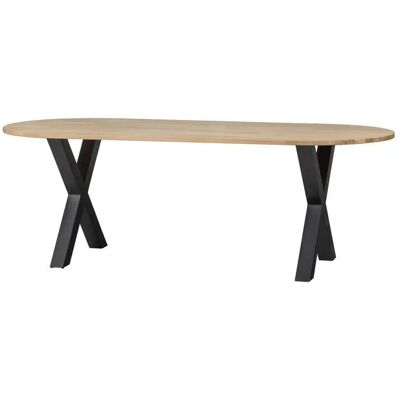 WOOOD Eichen Oval Esstisch - Stahlbeine - 220x90x75cm WOOOD Eichen Oval Esstisch - Stahlbeine - 220x90x75cm