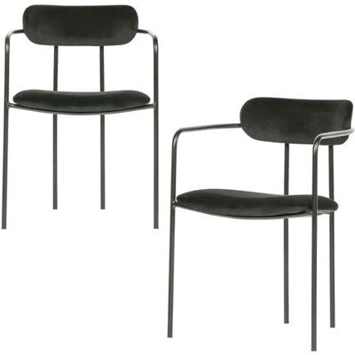 WOOOD Esszimmerstuhl - 2er Set Ivy ¦ schwarz ¦ Maße (cm): B: 52 H: 74 WOOOD Esszimmerstuhl - 2er Set Ivy ¦ schwarz ¦ Maße (cm): B: 52 H: 74