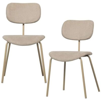 WOOOD Esszimmerstühle - 2er Set Link ¦ beige ¦ Maße (cm): B: 45 H: 78 WOOOD Esszimmerstühle - 2er Set Link ¦ beige ¦ Maße (cm): B: 45 H: 78