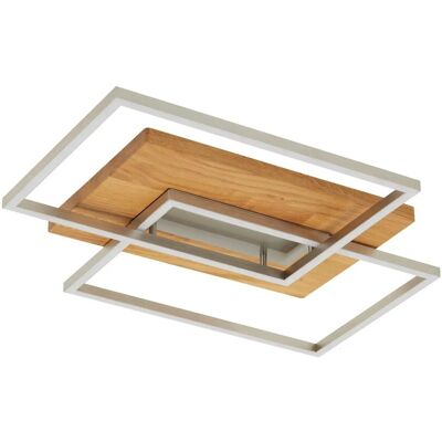 Höffner LED-Deckenleuchte 2-flammig Eiche natur ¦ holzfarben ¦ Maße (cm): B: 50 H: 7 Höffner LED-Deckenleuchte 2-flammig Eiche natur ¦ holzfarben ¦ Maße (cm): B: 50 H: 7