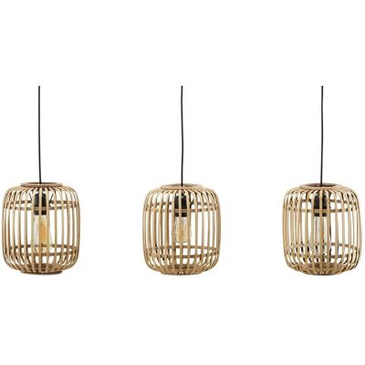 Höffner Pendelleuchte 3-flammig Bambusschirm Woven ¦ holzfarben ¦ Maße (cm): B: 90 Höffner Pendelleuchte 3-flammig Bambusschirm Woven ¦ holzfarben ¦ Maße (cm): B: 90