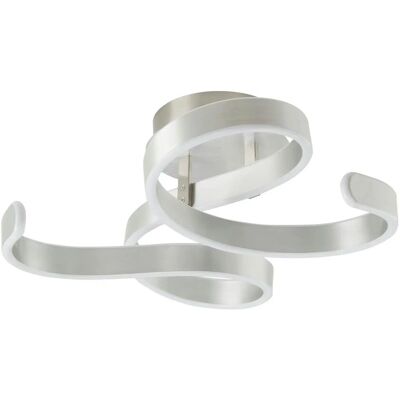 Trio LED-Deckenleuchte 1-flammig alufarben geschwungen ¦ silber ¦ Maße Trio LED-Deckenleuchte 1-flammig alufarben geschwungen ¦ silber ¦ Maße