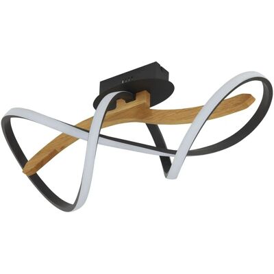 Höffner LED-Deckenleuchte ¦ holzfarben ¦ Maße (cm): B: 27 H: 24 Höffner LED-Deckenleuchte ¦ holzfarben ¦ Maße (cm): B: 27 H: 24