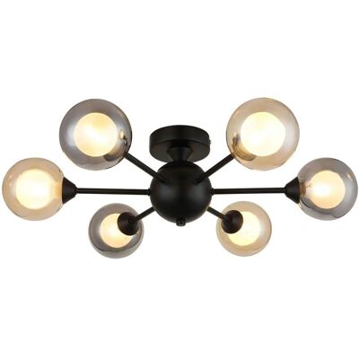 Globo Lighting Deckenleuchte ¦ schwarz ¦ Maße (cm): H: 15,5 Ø: 55 Globo Lighting Deckenleuchte ¦ schwarz ¦ Maße (cm): H: 15,5 Ø: 55