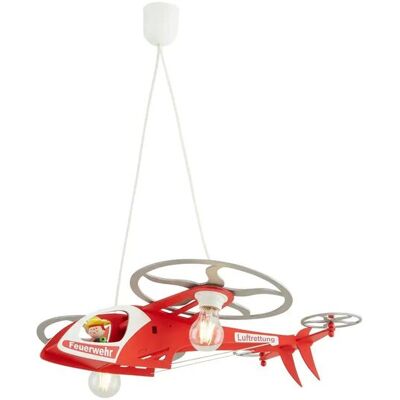 Höffner Pendelleuchte 2-flammig `Feuerwehr` ¦ rot ¦ Maße (cm): B: 40 H: 15 Höffner Pendelleuchte 2-flammig `Feuerwehr` ¦ rot ¦ Maße (cm): B: 40 H: 15