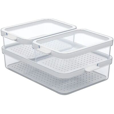 Rotho Cauma Kühlschrankorganizer-Set - Transparent Kunststoff Rotho Cauma Kühlschrankorganizer-Set - Transparent Kunststoff