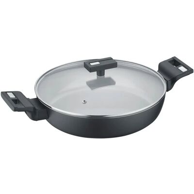 Berndes Servierpfanne b.clever ¦ schwarz ¦ Aluminium ¦ Maße (cm): H: 5,5 Ø: 24 Berndes Servierpfanne b.clever ¦ schwarz ¦ Aluminium ¦ Maße (cm): H: 5,5 Ø: 24