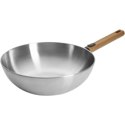 WOLL Wok Logic Steel ¦ Edelstahl ¦ Maße (cm): H: 10 Ø: 30 WOLL Wok Logic Steel ¦ Edelstahl ¦ Maße (cm): H: 10 Ø: 30