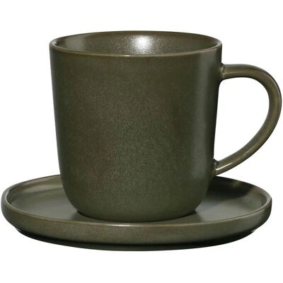 ASA SELECTION Espressotasse mit Unterteller ¦ grün ¦ Porzellan ¦ Maße (cm): H: ASA SELECTION Espressotasse mit Unterteller ¦ grün ¦ Porzellan ¦ Maße (cm): H: