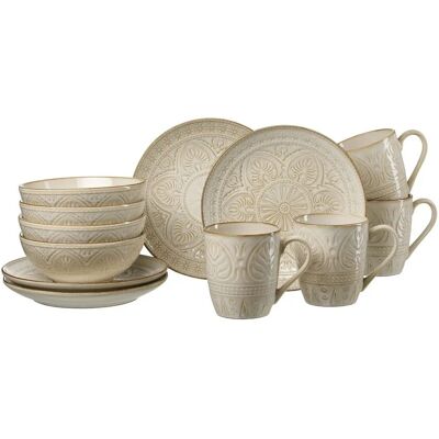 Ritzenhoff & Breker Frühstücksservice 12-teilig Omara ¦ beige ¦ Ritzenhoff & Breker Frühstücksservice 12-teilig Omara ¦ beige ¦
