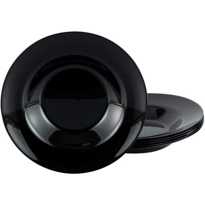 CreaTable Pastateller Italien ¦ schwarz ¦ Glas ¦ Maße (cm): B: 32 H: 13,5 CreaTable Pastateller Italien ¦ schwarz ¦ Glas ¦ Maße (cm): B: 32 H: 13,5