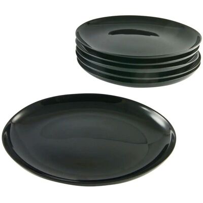 CreaTable Speiseteller Italien ¦ schwarz ¦ Glas ¦ Maße (cm): B: 32 H: 13,5 CreaTable Speiseteller Italien ¦ schwarz ¦ Glas ¦ Maße (cm): B: 32 H: 13,5