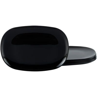 CreaTable Servierteller Italien ¦ schwarz ¦ Glas ¦ Maße (cm): B: 36,5 H: 10 CreaTable Servierteller Italien ¦ schwarz ¦ Glas ¦ Maße (cm): B: 36,5 H: 10