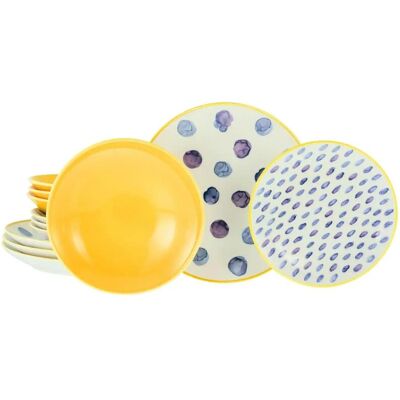 CREATABLE Maisie Bunt, Tellerset 12-tlg - Geschirr-Set CREATABLE Maisie Bunt, Tellerset 12-tlg - Geschirr-Set
