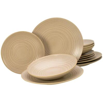 CreaTable Kombiservice Lava Stone ¦ beige ¦ Steinzeug/Steingut ¦ Maße (cm): B: CreaTable Kombiservice Lava Stone ¦ beige ¦ Steinzeug/Steingut ¦ Maße (cm): B: