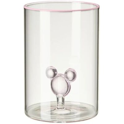 Disney Glas mit 3D Mickey ¦ rosa/pink ¦ Glas ¦ Maße (cm): H: 10,5 Ø: 7.4 Disney Glas mit 3D Mickey ¦ rosa/pink ¦ Glas ¦ Maße (cm): H: 10,5 Ø: 7.4