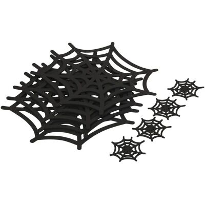 Höffner Platzset Spinnennetz 4er Set ¦ schwarz ¦ Synthetik Ø: 34 Höffner Platzset Spinnennetz 4er Set ¦ schwarz ¦ Synthetik Ø: 34