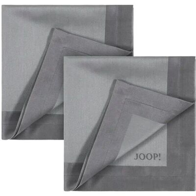 JOOP! Servietten 2er-Set Signature ¦ silber ¦ Naturfaser ¦ Maße (cm): B: 50 JOOP! Servietten 2er-Set Signature ¦ silber ¦ Naturfaser ¦ Maße (cm): B: 50