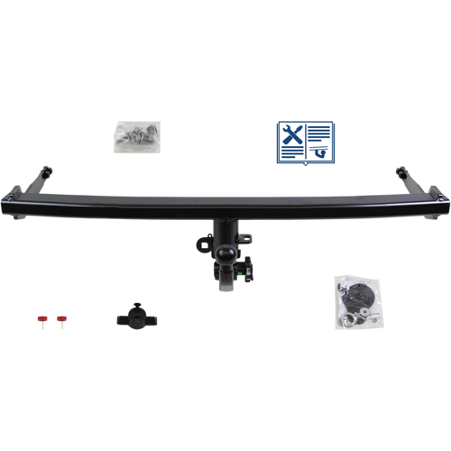 Westfalia Anhängerkupplung abnehmbar inkl. TowTec E-Satz 13polig & Montage - VW T-ROC