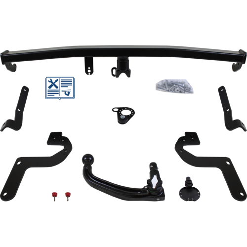 Oris Anhängerkupplung abnehmbar inkl. TowTec E-Satz 13polig & Montage - PEUGEOT 3008 II SUV