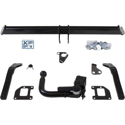 GDW Anhängerkupplung abnehmbar inkl. TowTec E-Satz 13polig & Montage - RENAULT MEGANE IV Grandtour