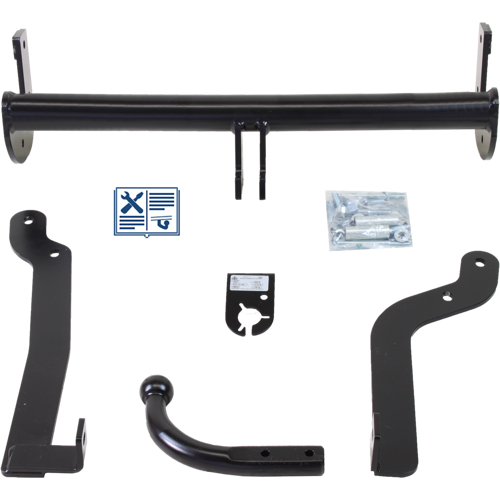 HOOK Anhängerkupplung starr inkl. TowTec E-Satz 13polig & Montage - FIAT SCUDO Bus