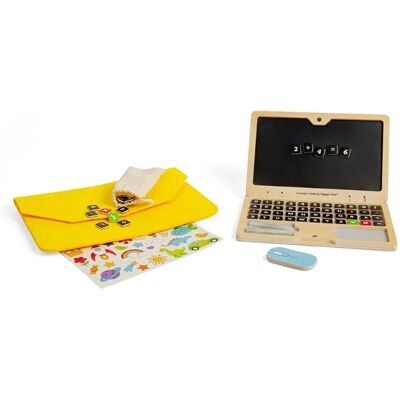 Bigjigs Toys Magnetisches Laptop aus Holz Bigjigs Toys Magnetisches Laptop aus Holz
