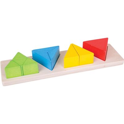 Bigjigs Toys Einlegepuzzle Brüche Dreiecke Bigjigs Toys Einlegepuzzle Brüche Dreiecke