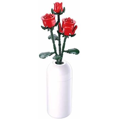 Sluban Flowers M38-B1101-04 Rote Rose in einer Vase Sluban Flowers M38-B1101-04 Rote Rose in einer Vase