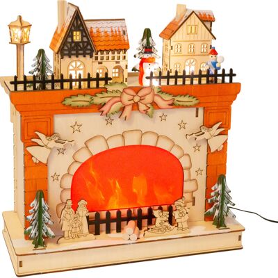 small foot Weihnachtslampe Winterszene vor dem Kamin small foot Weihnachtslampe Winterszene vor dem Kamin