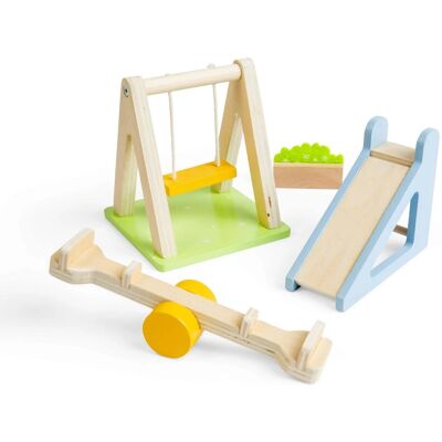 Bigjigs Toys Puppenhausmöbel aus Holz Spielplatz im Freien Bigjigs Toys Puppenhausmöbel aus Holz Spielplatz im Freien