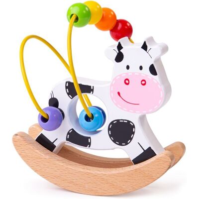 Bigjigs Toys - Motorický Labyrinth - Swing - Cow - Wooden toy Bigjigs Toys - Motorický Labyrinth - Swing - Cow - Wooden toy