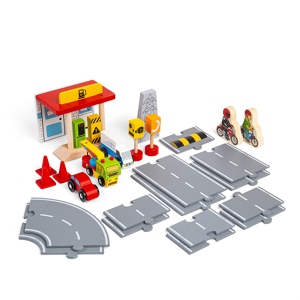 Bigjigs Rail Schienen-Holzstraßen-Zubehörset Bigjigs Rail Schienen-Holzstraßen-Zubehörset