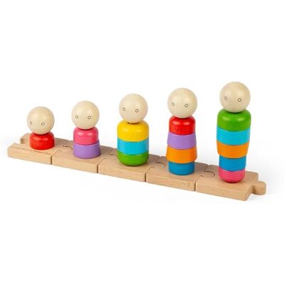 Bigjigs Holz Regenbogenfamilie Stapelspeelzeug - Pädagogisch, 25 Stück Bigjigs Holz Regenbogenfamilie Stapelspeelzeug - Pädagogisch, 25 Stück