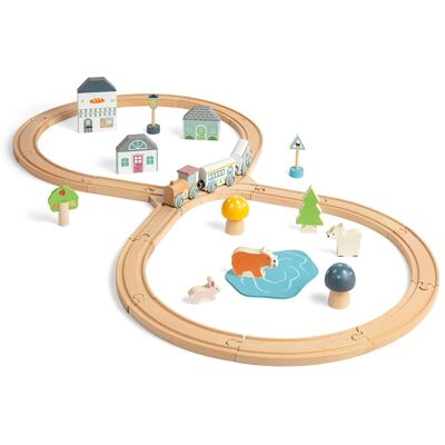 Bigjigs Toys Holzeisenbahngleis am Wald Bigjigs Toys Holzeisenbahngleis am Wald