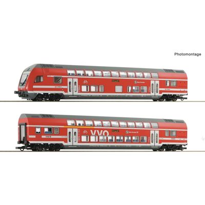 Roco 2-teiliges Set Doppeldeckerwagen DB AG VI, digital - 6220066 Roco 2-teiliges Set Doppeldeckerwagen DB AG VI, digital - 6220066