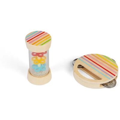 Bigjigs Toys Mini-Regenstab und Tamburin-Set Bigjigs Toys Mini-Regenstab und Tamburin-Set